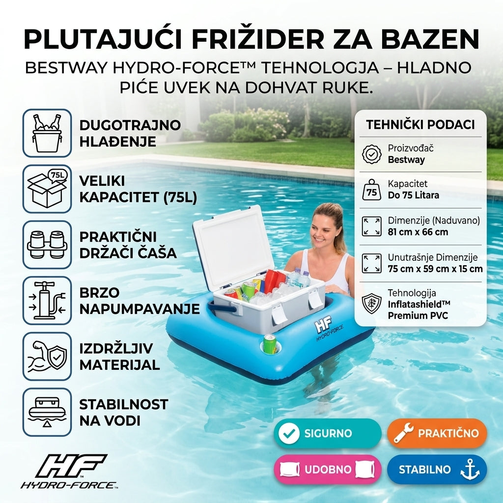 Dušek za Hlađenje Pića u Bazenu - Hladno Piće Dok Uživaš